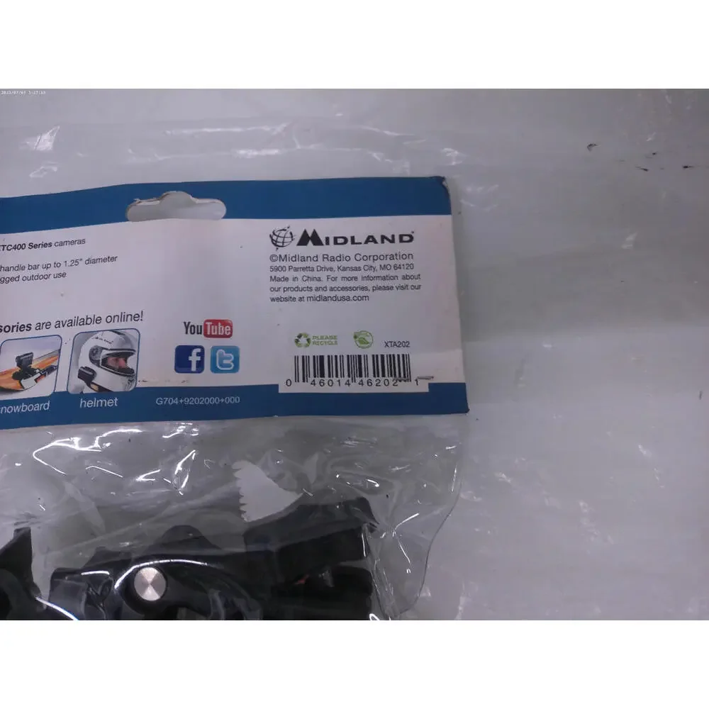 Midland XTC Handlebar Action Camera Mount XTC400 Series 360 rotation 1.25